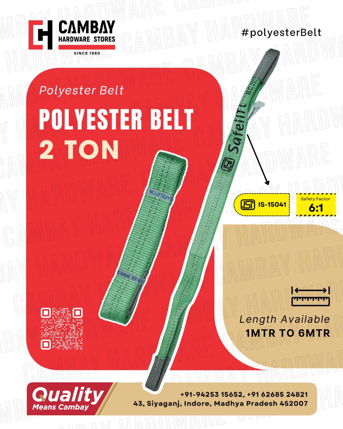 Safelift 3 m Flat Eye Web Sling 2 ton CHSWS102_1