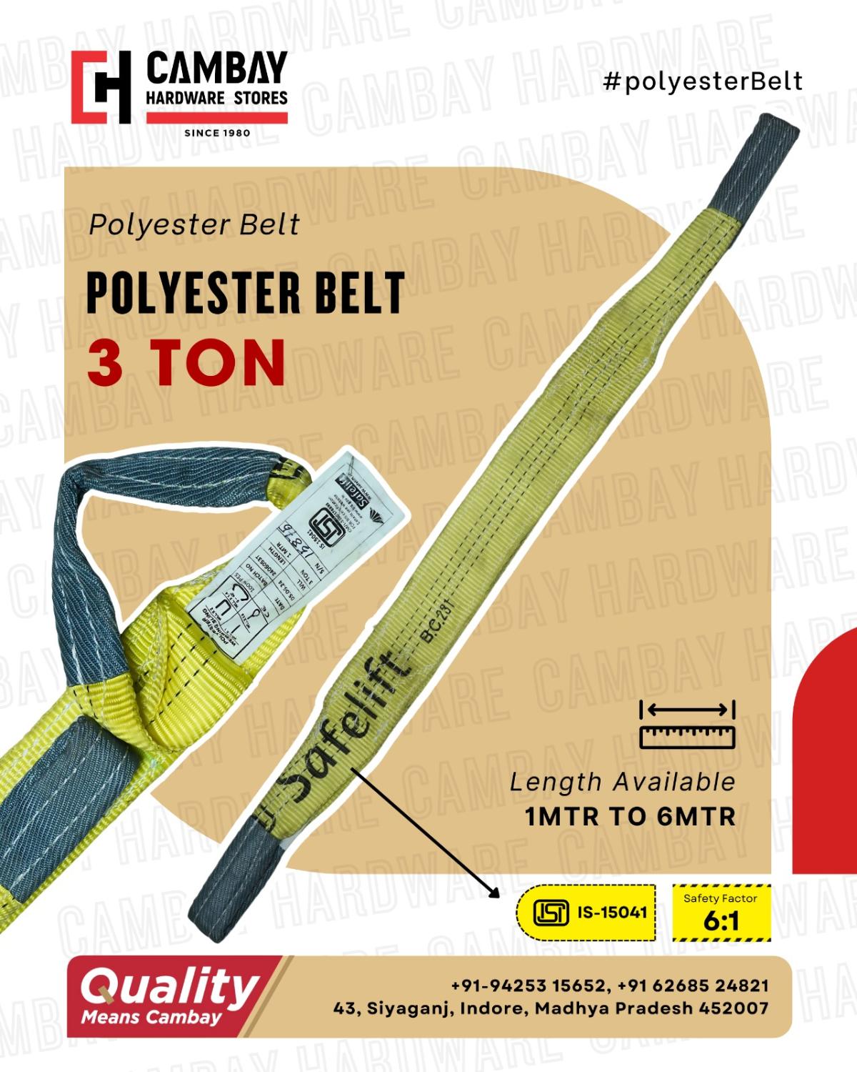 Safelift 3 m Flat Eye Web Sling 3 ton CHSWS103_1
