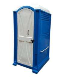 FLO Mild Steel 8.5 ft Portable Toilet Cabin Blue and White_0