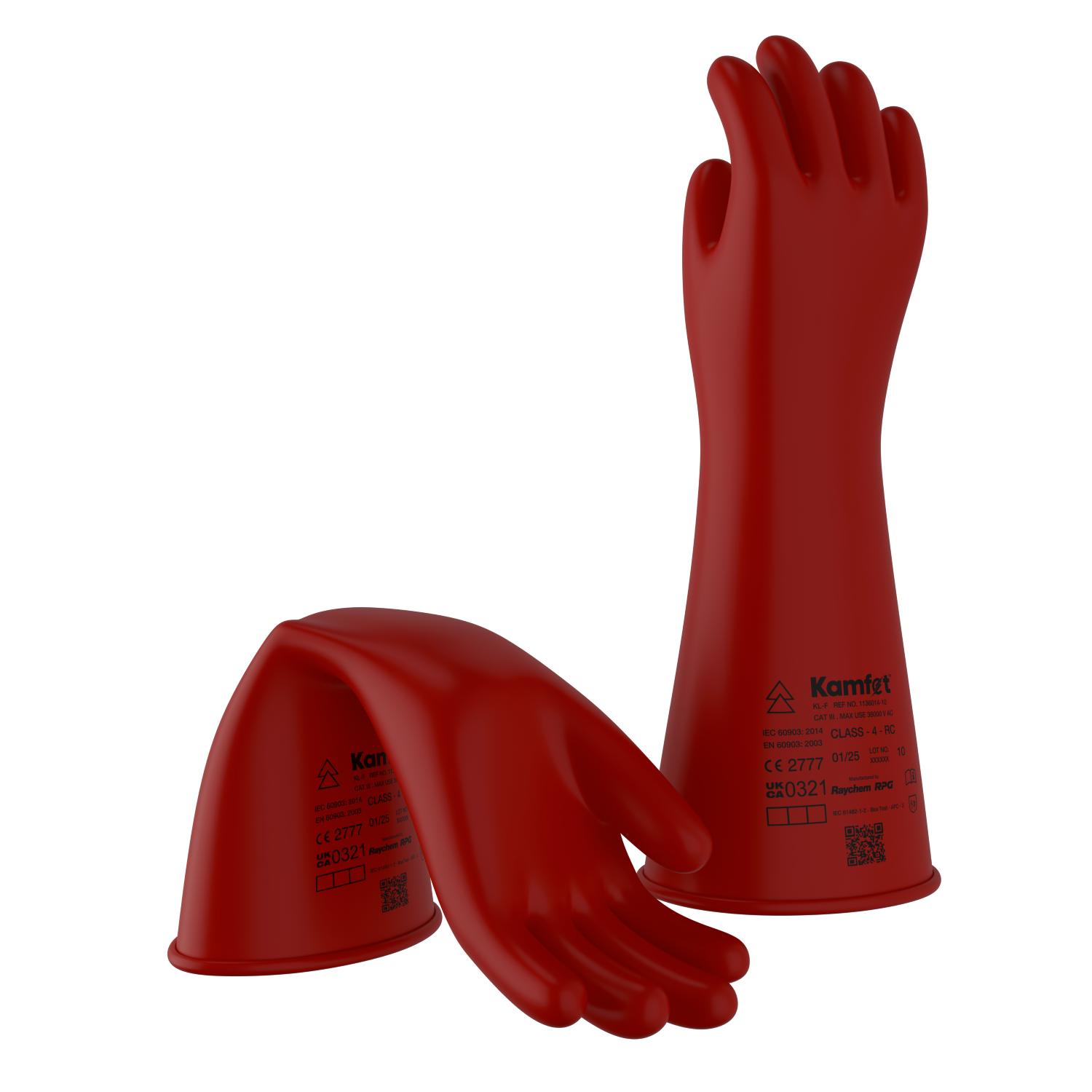 Kamfet Electrical Insulating Glove Natural Latex Safety Gloves KL-F 10_1