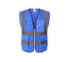 Polyester Safety Jackets L Reflective Blue_0