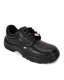 Komisafe Knight Real Leather Metal Toe Safety Shoes Black_0