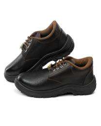 Komico Eco Synthetic Leather Metal Toe Safety Shoes Black_0