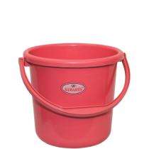 Samarth Plastic 13 L Bucket 11.5 x 11.5 x 13 inch Pink_0