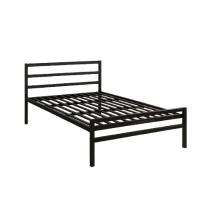 Metal Low Post Twin Bed 75 x 36 inch Black_0