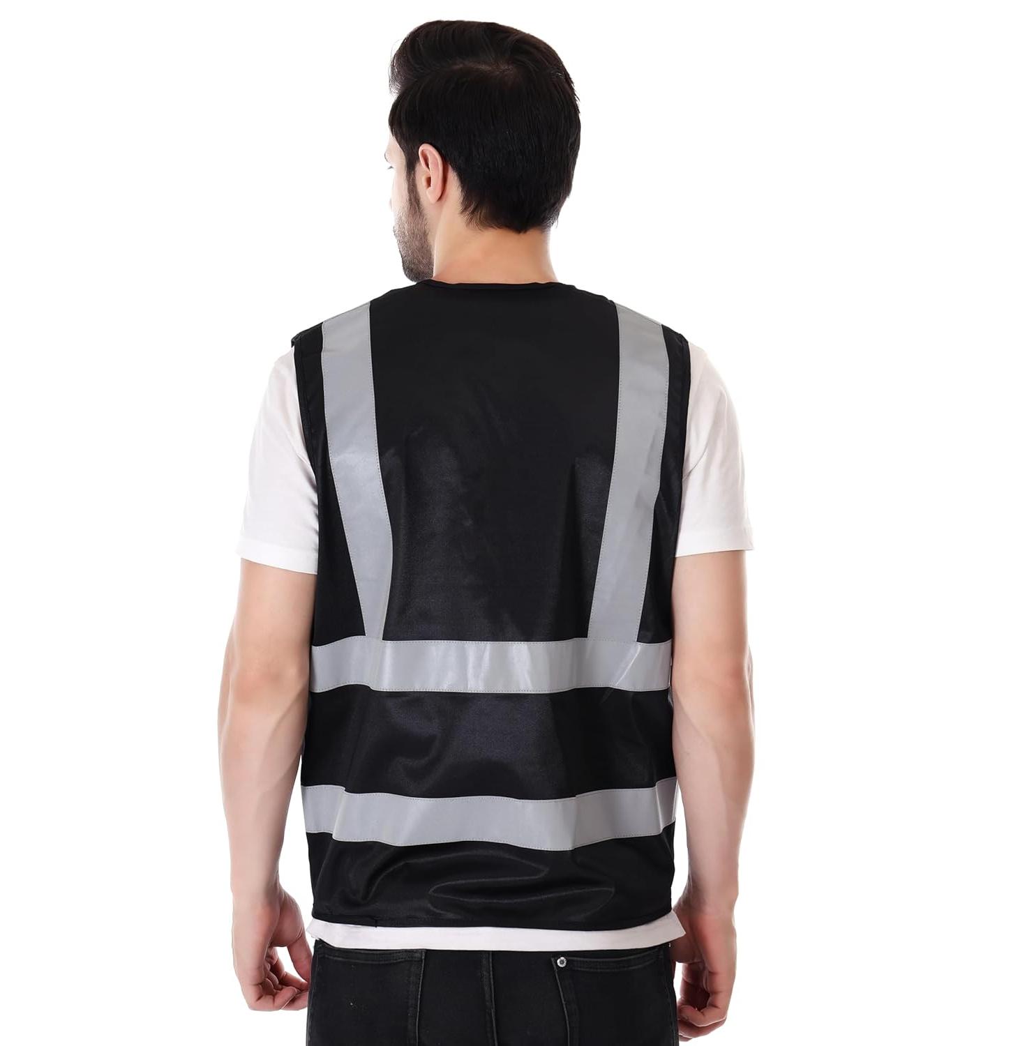 EVION Polyester Safety Jackets M ES-030 Reflective Black_2