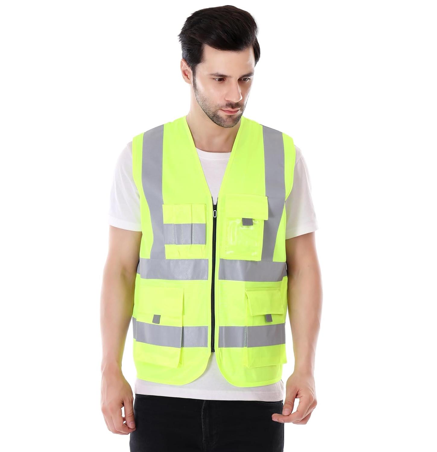 EVION Polyester Safety Jackets M ES-030 Reflective Green_1