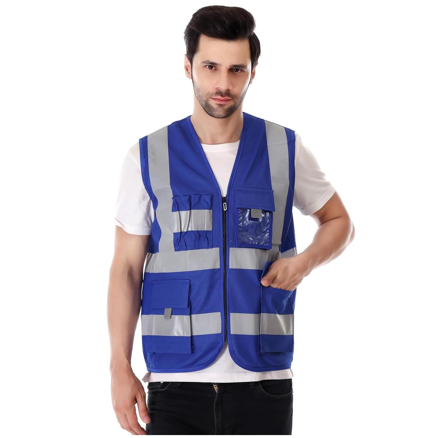 EVION Polyester Safety Jackets S ES-030 Reflective Royal Blue_1