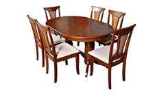 Wooden 1200 x 800 x 500 mm Modern Dining Table Set Oval Brown_0