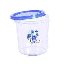 Household Plastic Jar White and Blue 5000 mL_0