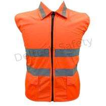 Deltech Safety Polyester Safety Jackets S H47 Without Sleeves Orange_0