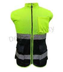 Deltech Safety Polyester Safety Jackets S H45 Without Sleeves Green_0