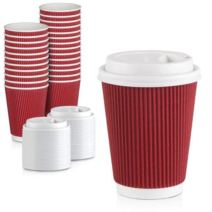 Paper Beverages Disposable Cups 50 mL Red_2