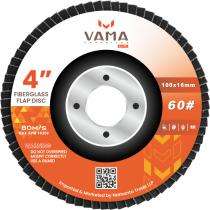 VAMA ABRASIVES 4 inch Flap Discs T27-WA60 60 Grit 16 mm_0