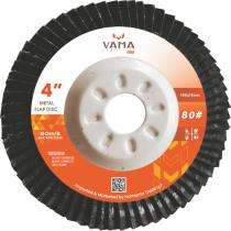 VAMA ABRASIVES 4 inch Flap Discs T27-WA60 80 Grit 16 mm_0