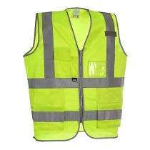 Evion Polyester Safety Jackets Medium 1100 Reflective Green_0