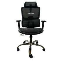 Shri Kesav Revolving Black 1300 x 450 x 490 mm Stainless Steel Office Chairs_0