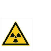 PUJA I5490-A4 Polycarbonate Self adhesive Radiation Warning Label_0