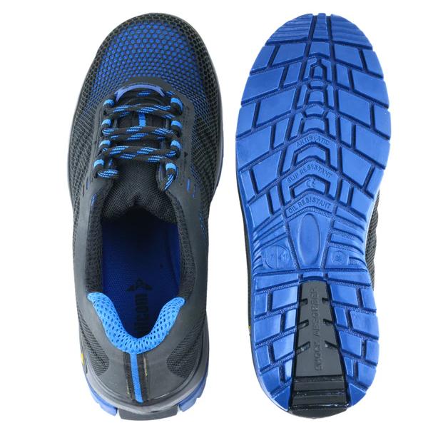 Mallcom Freddie G22 Polyester Knitted Composite Toe Safety Shoes Black and Blue_4