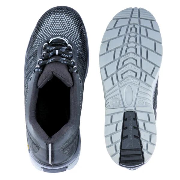 Mallcom Freddie H22 Polyester Knitted Composite Toe Safety Shoes Black and Grey_4