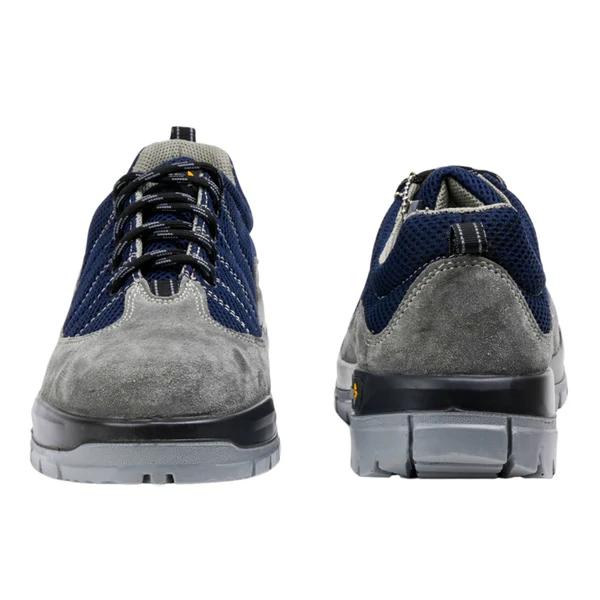 Mallcom Leo B Suede Leather and Mesh Steel Toe Safety Shoes Grey and Blue_3