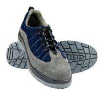 Mallcom Leo B Suede Leather and Mesh Steel Toe Safety Shoes Grey and Blue_0
