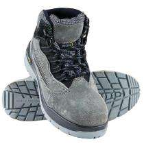 Mallcom Manxsuede Suede Leather Steel Toe Safety Shoes Black and Grey_0