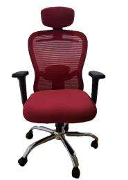 Shri Kesav Revolving Red 1300 x 450 x 490 mm Mild Steel Office Chairs_0
