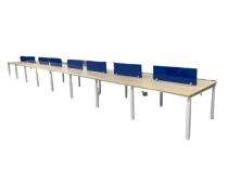 Workstation Office Tables Brown Particle Board_0