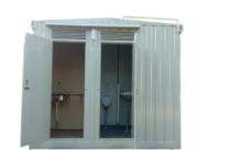 Innovative Mild Steel 12 ft Portable Toilet Cabin Grey_0