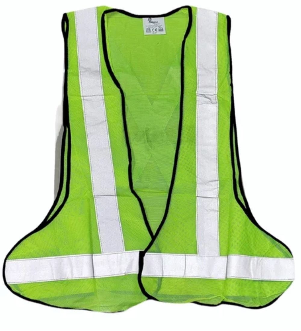 Evion Polyester Safety Jackets Free Size 1100 3 Side Open Green_2