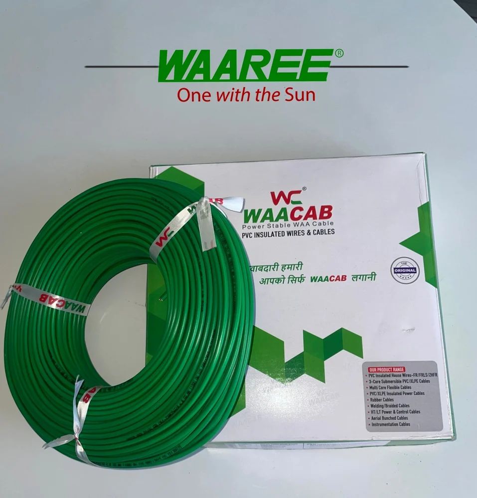 WAACAB 2.5 sqmm Single Core Copper Green Solar Cable_1