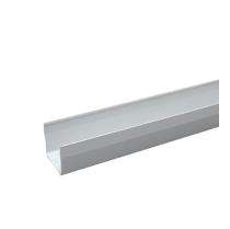 Euro Guard Corrugated Square 3 m White UPVC Rain Gutter_0