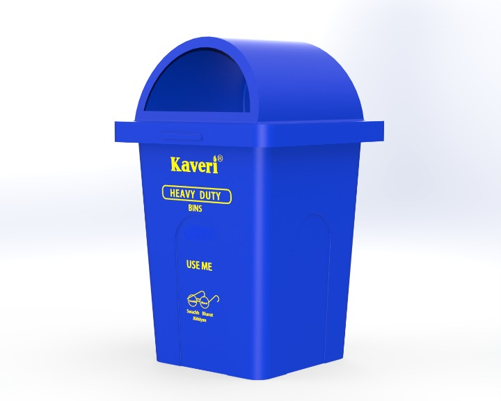 Kaveri Garbage Bins Blue 40 L Plastic_0