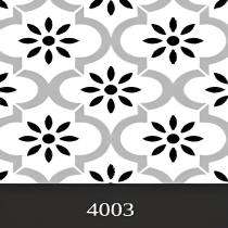 Milano 4003 600 x 600 mm White and Black Matt Porcelain Tile_0