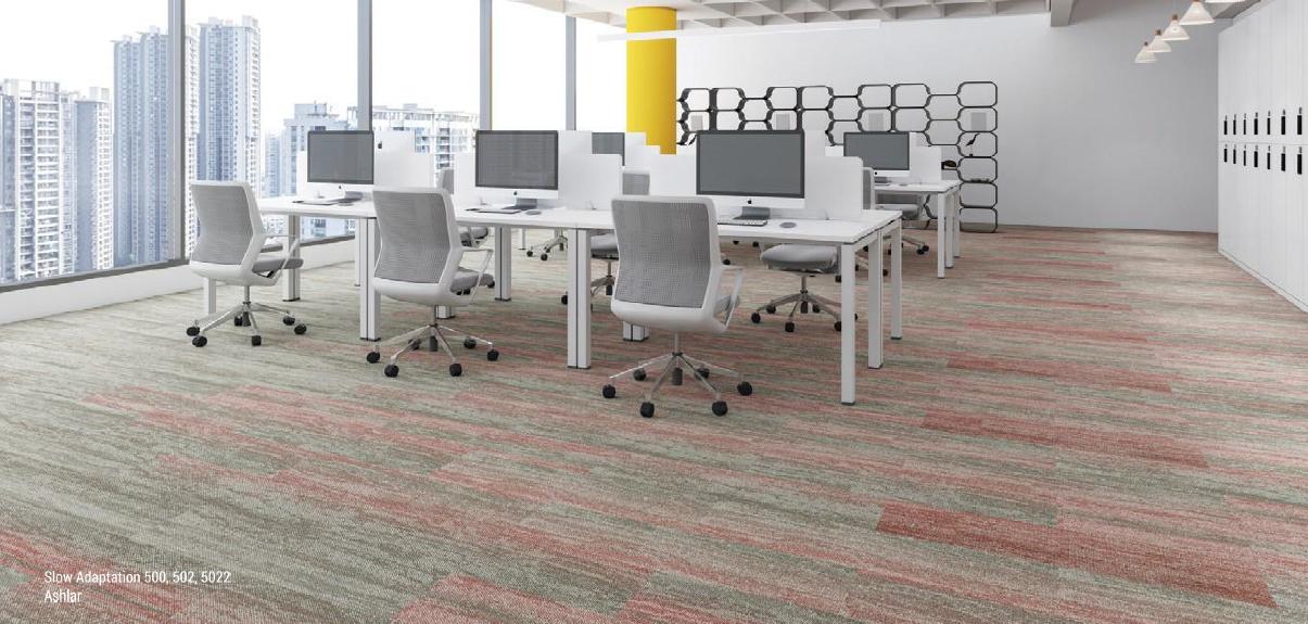 Plaunshe Slow Adaptation 5022 PUREWEAVE Nylon Carpet Tile 100 x 25 mm_1