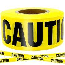 Aggbro 150 mm Non Adhesive Polyethene Warning Tape 200 µm Traffic Yellow_0