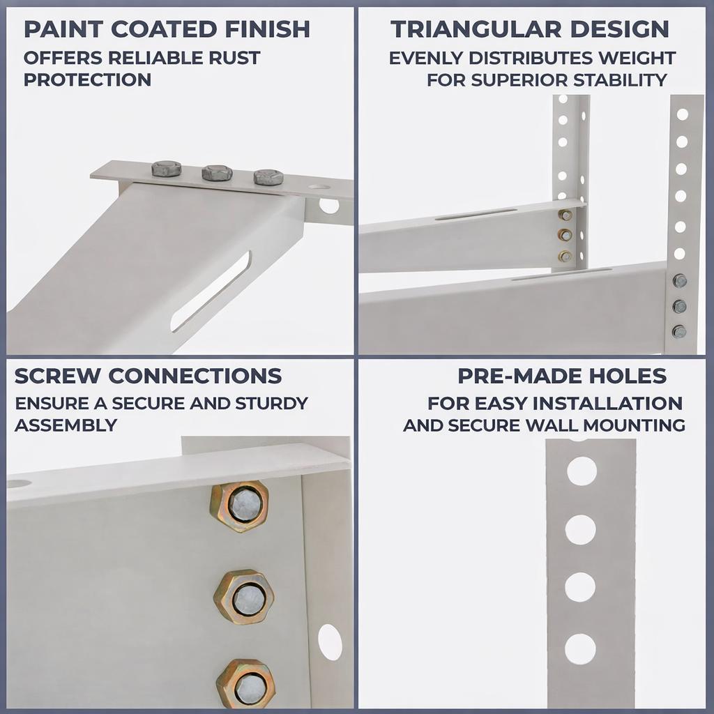 CHL Off White Iron AC Outdoor Unit Stand For 1.5 ton ODU_2