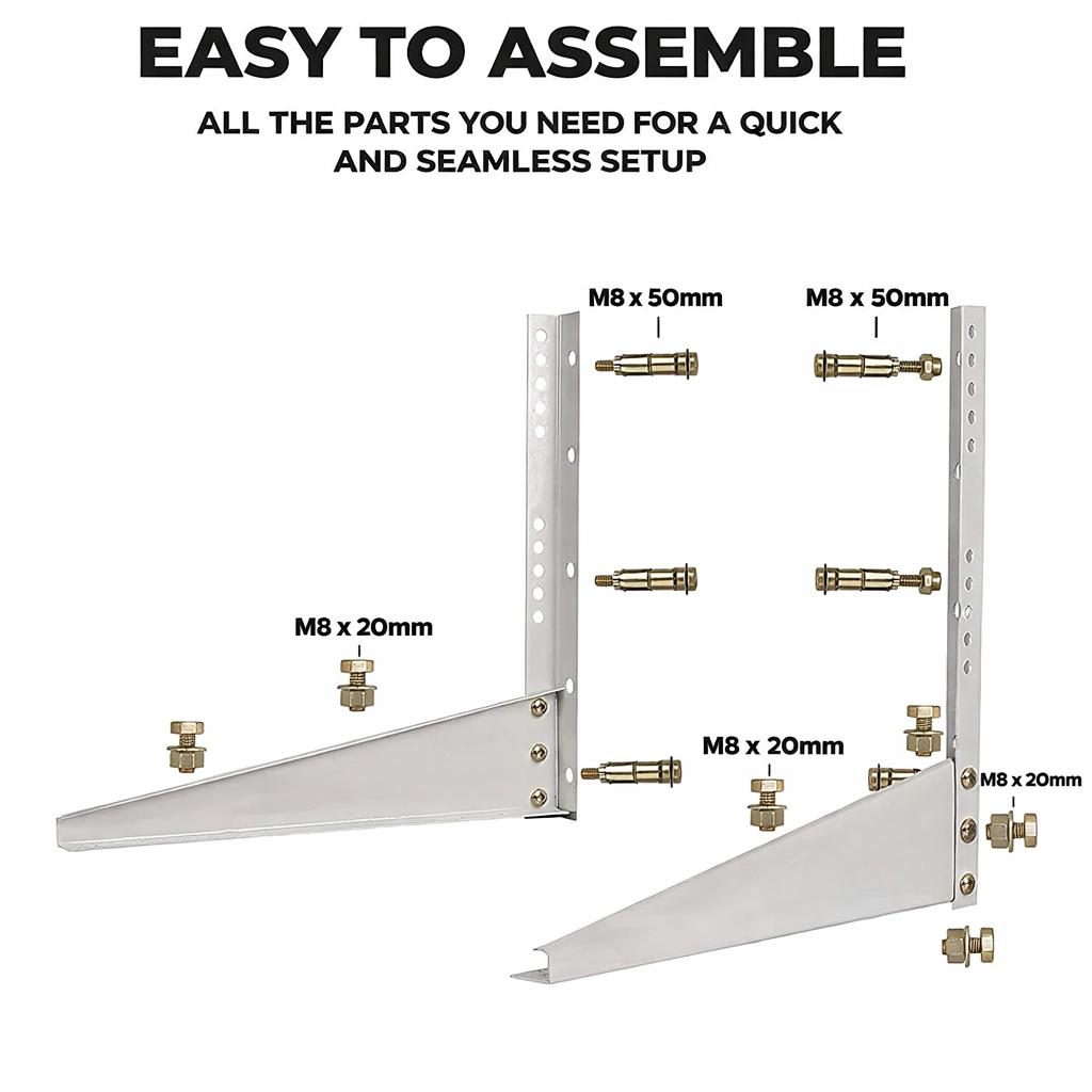 CHL Off White Iron AC Outdoor Unit Stand For 1.5 ton ODU_3
