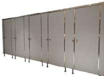 T-Line Compact High Pressure Laminate 6 ft Portable Toilet Cabin Grey_0