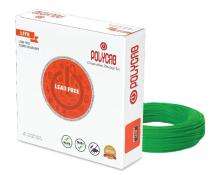 Polycab 1.5 sqmm FRLF Electric Wire Green 90 m_0