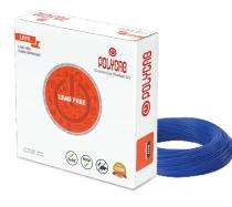 Polycab 6 sqmm FRLF Electric Wire Blue 90 m_0