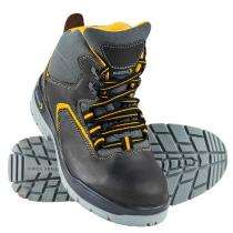 Mallcom Ontilla Nubuck Leather + Mesh Steel Toe Safety Shoes Grey and Yellow_0
