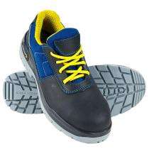 Mallcom Pedrofeles Buff Nubuck Leather Steel Toe Safety Shoes Black and Blue_0
