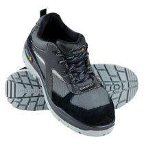 Mallcom Rufus M01 Microfiber + Suede + Mesh Steel Toe Safety Shoes Black and Grey_0