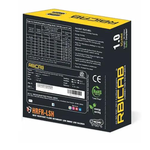 RBICAB 1 sqmm HR-FR-LSH Electric Wire Blue 90 m_1