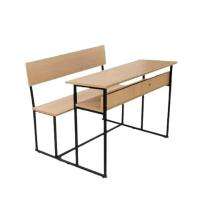 Wooden, Mild Steel 2 Seater Student Bench Desk_0