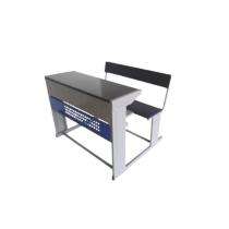 Wooden, Mild Steel 2 Seater Student Bench Desk_0