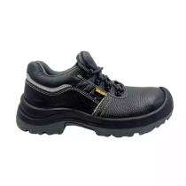 JAMA Real Leather Alloy Steel Toe Safety Shoes Black_0