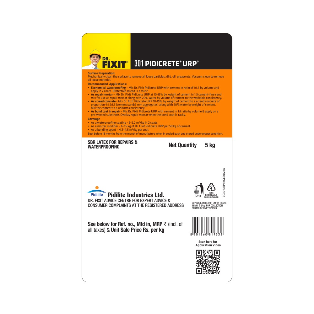 Dr.FIXIT 301 PIDICRETE URP Waterproofing Chemical in Kilogram_1